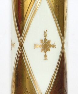 Bilden visar Bjørn Wiinblad stor vas Quatre Couleurs guld Rosenthal detalj mitt
