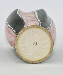 Bay Keramik 558/17 retro-vas rosa svart och guld undersida